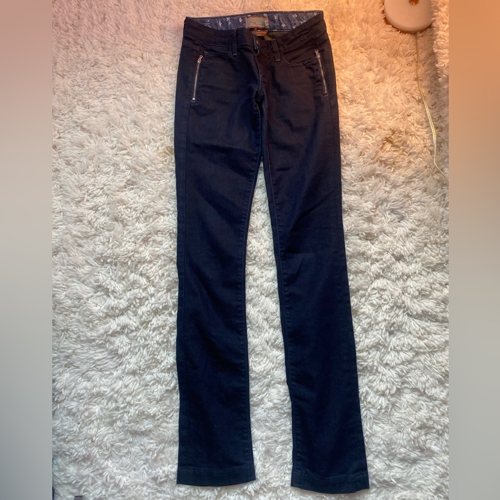 Paige premium denim dark wash jeans size 24